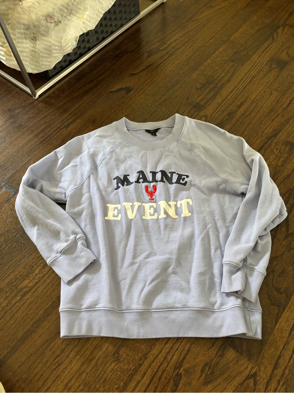 J. Crew Light Lavender "Maine Event" Crewneck Sweatshirt